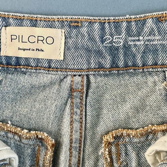 Anthropologie‎ Pilcro Pitched Micro Jean Shorts Fray Hem Denim NWT Size 25 - Picture 6 of 7